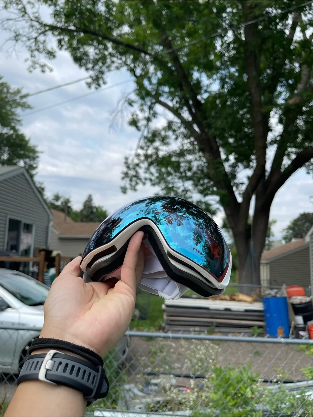 Oakley Blue Red Mirrored Replacement Goggle Lens
